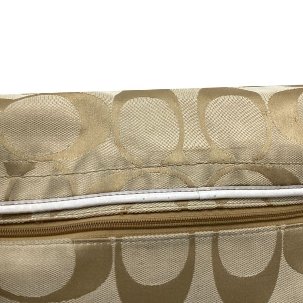Coach Kyra Flap Messenger Bag in Beige Canvas - Picture 7 of 12